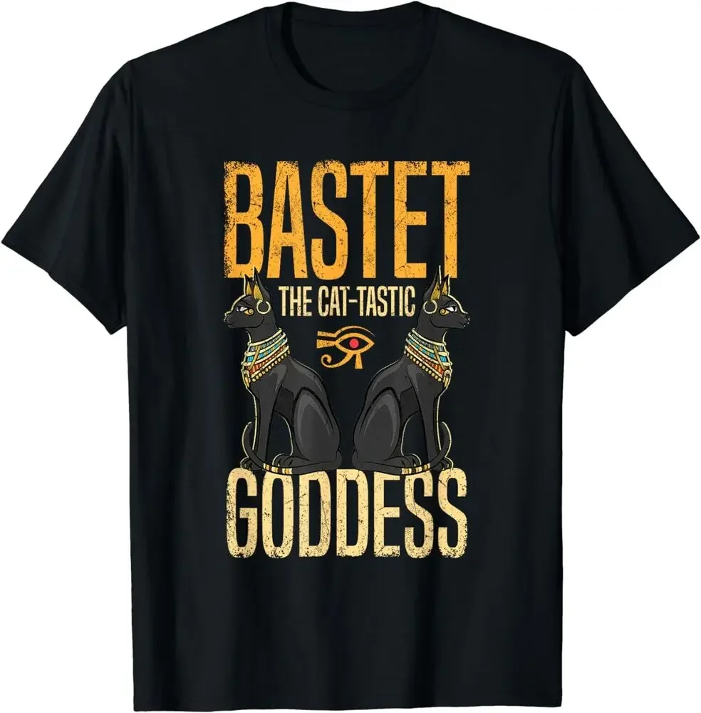 Футболка с изображением египетской кошки богини бастетта забавный подарок