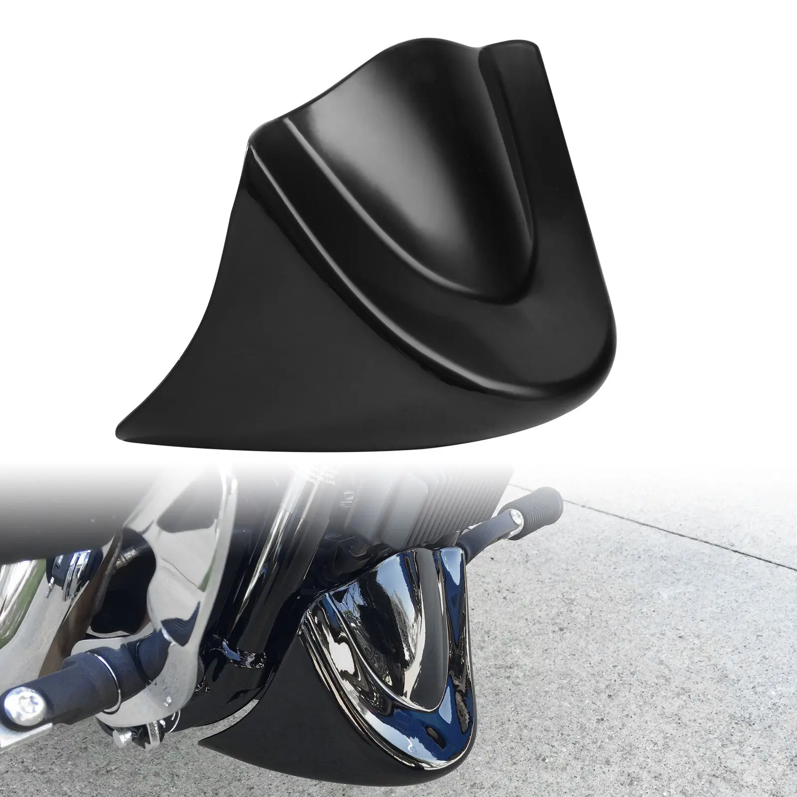 

Motorcycle Front Chin Spoiler Fairing Mudguard Cover For Harley Dyna Street Bob 2006-2017