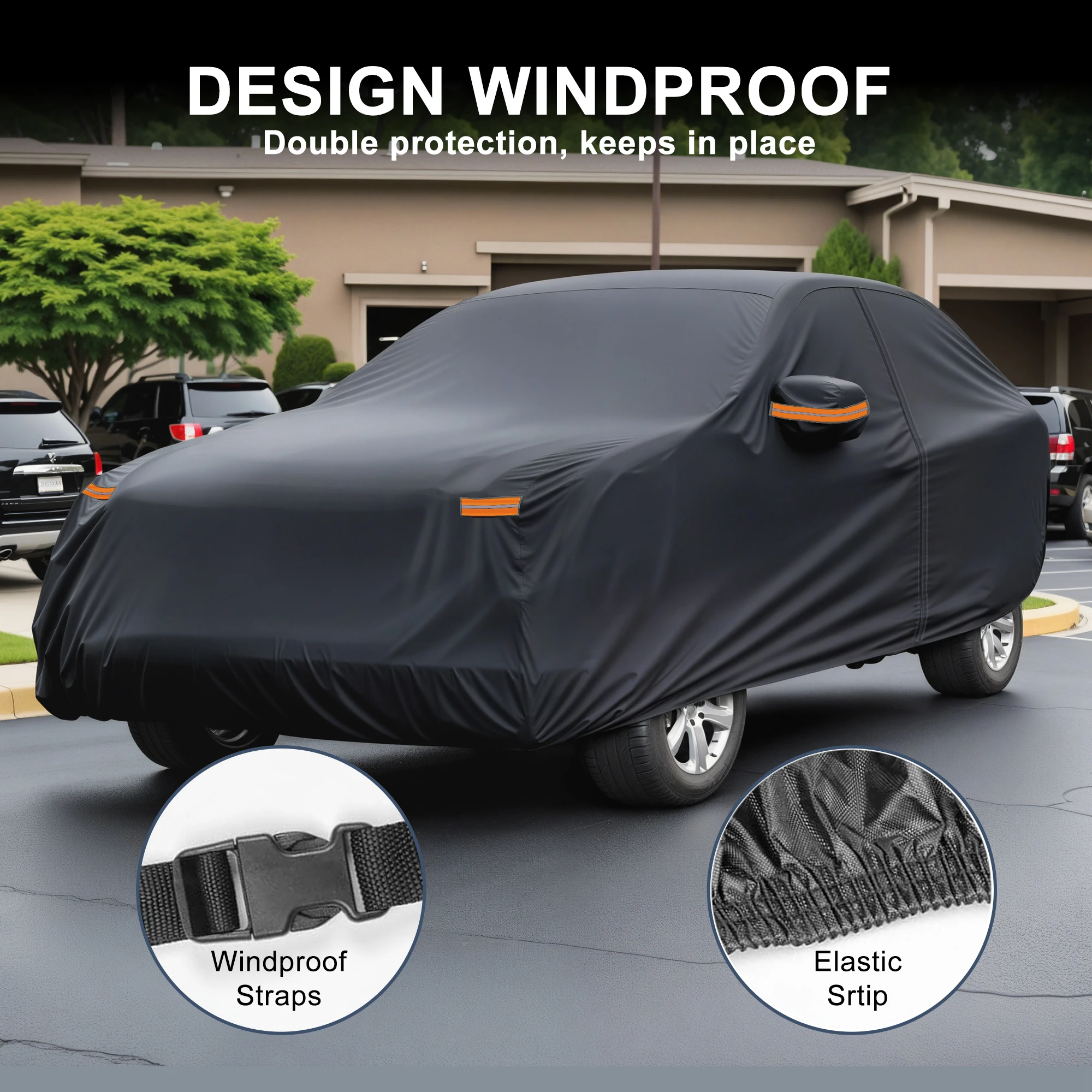 X Autohaux водонепроницаемый автомобильный чехол 210D-PU уличный для BMW X5 2007-2024 с молнией