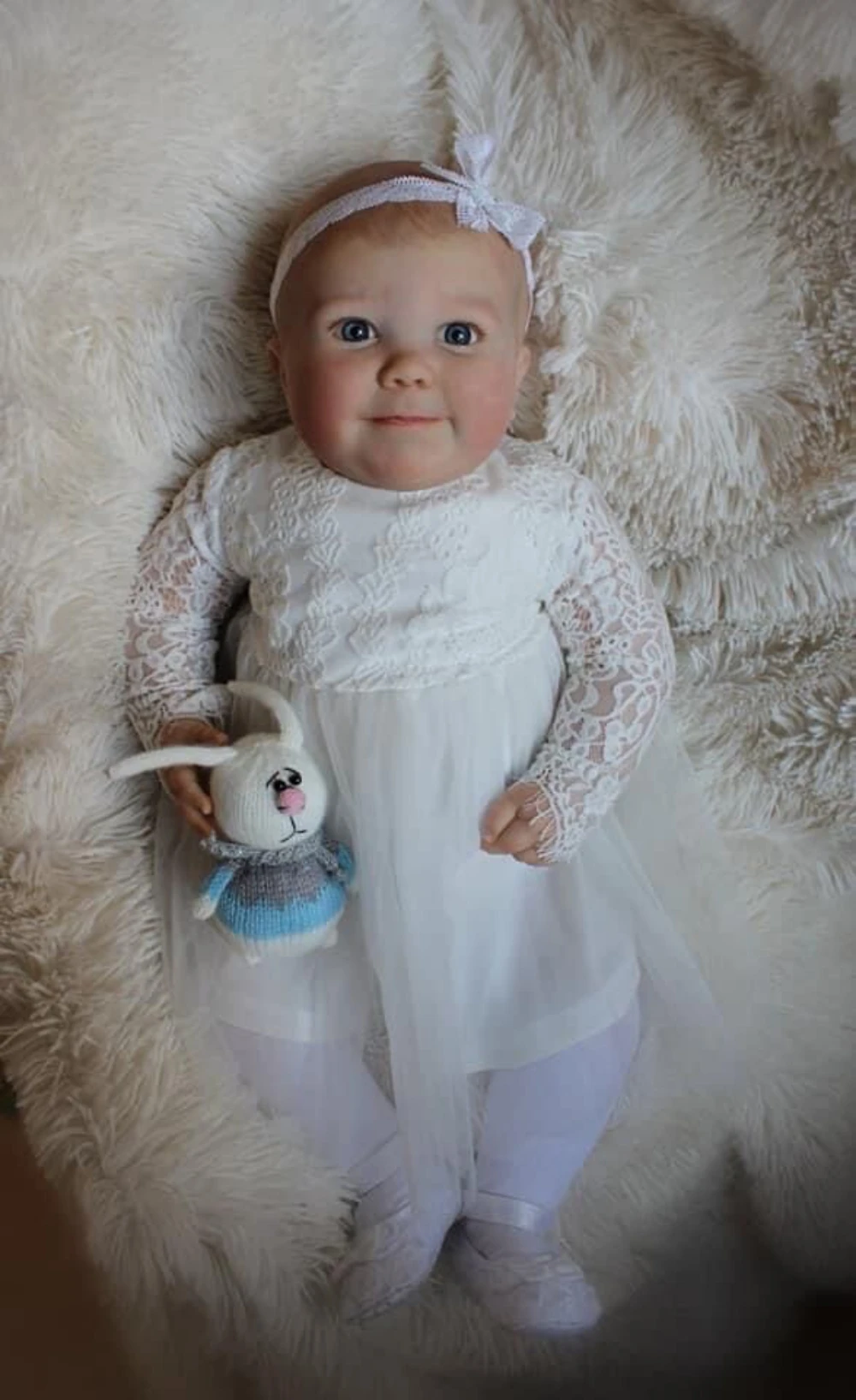 

60CM Huge Reborn Toddler Baby Doll June Awake Quality Genesis Hand Painted Doll with Visible Veins Collectible Art Bebe Doll 3D