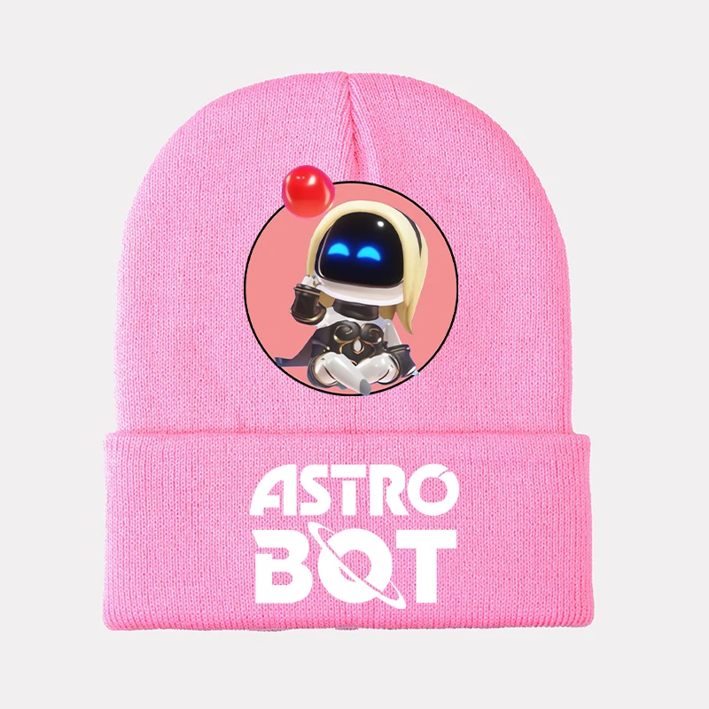 Фото Детская вязаная шапка AstroBoted с принтом персонажей мультфильмов, шерстяная шапка для мальчиков, зимние повседневные теплые шапки, детские рождественские подарки, новинка №5