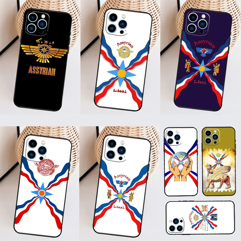 Фото Чехол с флагом Ассирии для Samsung Galaxy S25 S26 Ultra S20 S21 S22 S23 S24 S10 Plus S25 FE, задняя крышка-накладка №1