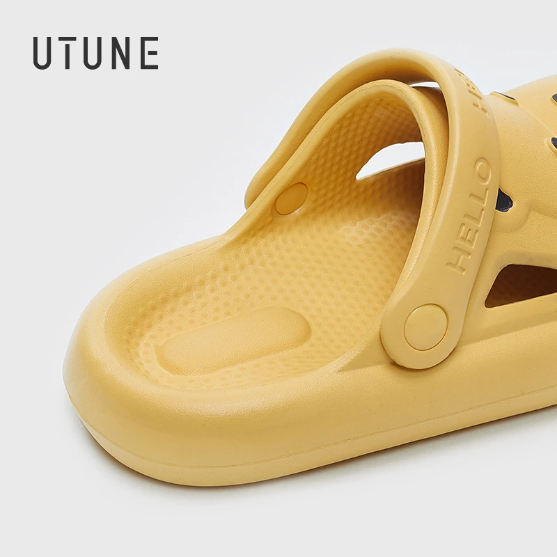 UTUNE EVA Bear Women's Sandals Home Beach Women's Spring Summer Slip-ons Shoes Soft Thick Bottom Cute Comfortable Men's Slippers