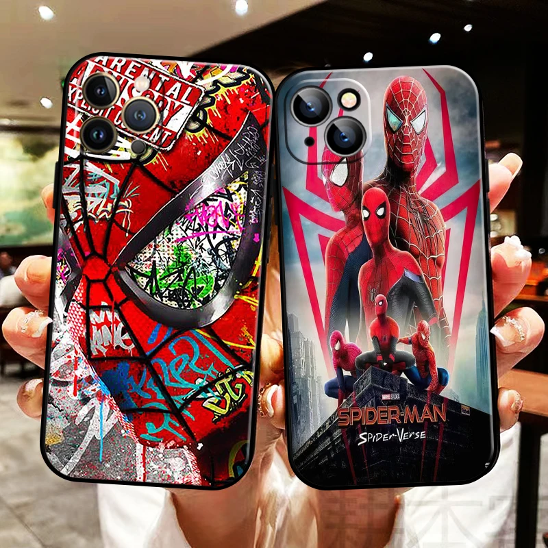 

Spiderman Iron Man Venom For Apple iPhone 13 12 11 Pro Max 13 12 Mini 5 5s 6 6S 7 8 Plus SE2020 X XR XS Max Phone Case Back