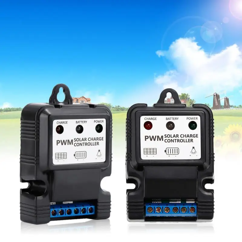 

12V 10A Auto Solar Charge Controller Lithium Battery Solar Panels Auto Regulator Switch For LED Indication Display Control