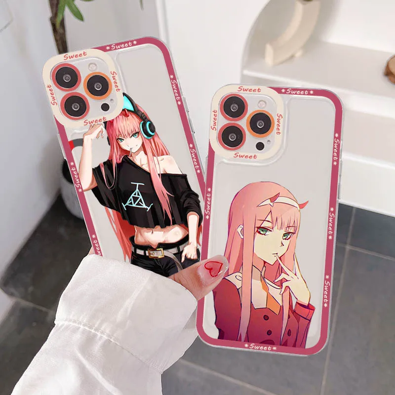

Zero Two Darling in the FranXX Anime Phone Case for iPhone 11 12 13 Mini Pro Max 14 Pro Max Case shell