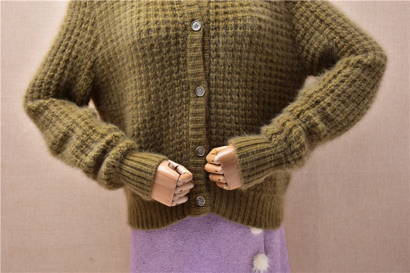 Женская осенне-зимняя одежда волосатые волосы ангорского кролика вязаные