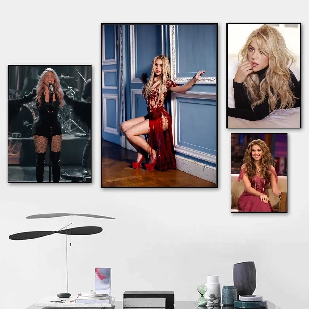 Shakira Poster Kraft Paper Vintage Wall Art Painting Study Aesthetic Small Size Stickers