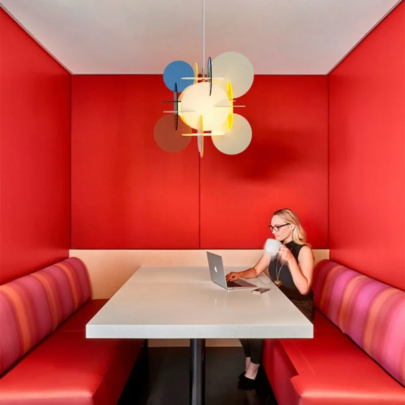 Современный простой подвесной светильник Macaron красочная акриловая