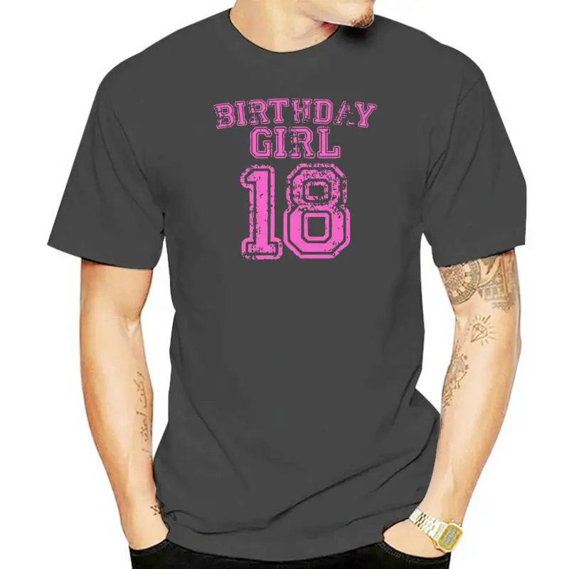 

o-neck custom printed T shirt 18th Birthday Jersey T Shirt 18 Year Old Girl