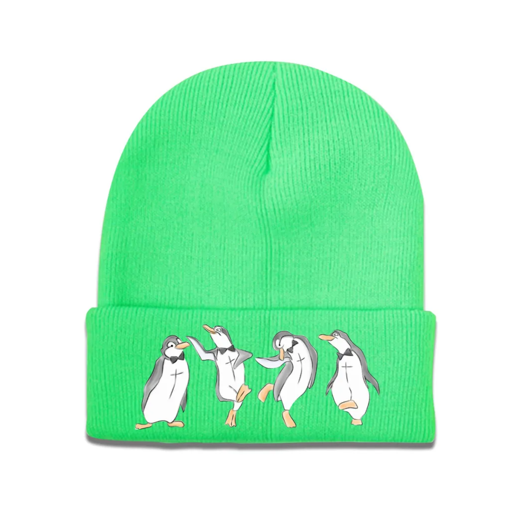 

The Penguin Dance Knitting Beanie Caps Skullies Beanies Ski Caps Soft Bonnet Hats Winter Warm