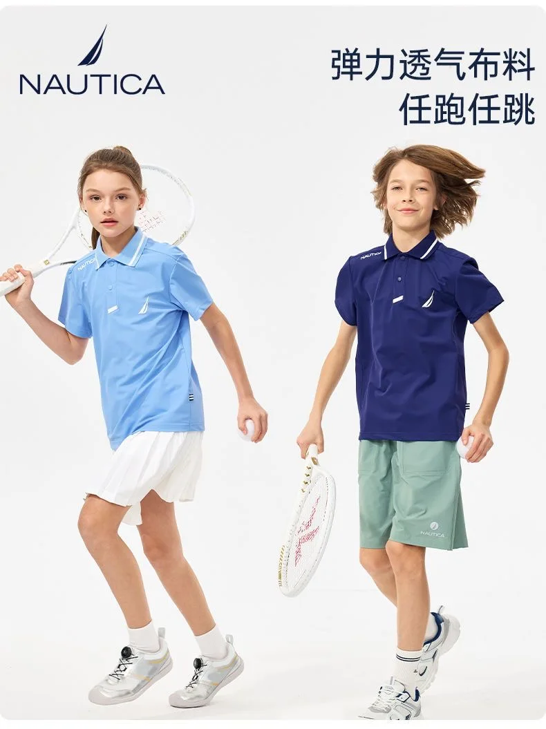 Фото 2026 Nautica: Хит продаж! Эластичная, приятная к телу футболка-поло для активного отдыха, молодежная, мужская и женская, парная модель, для спорта и досуга. №5