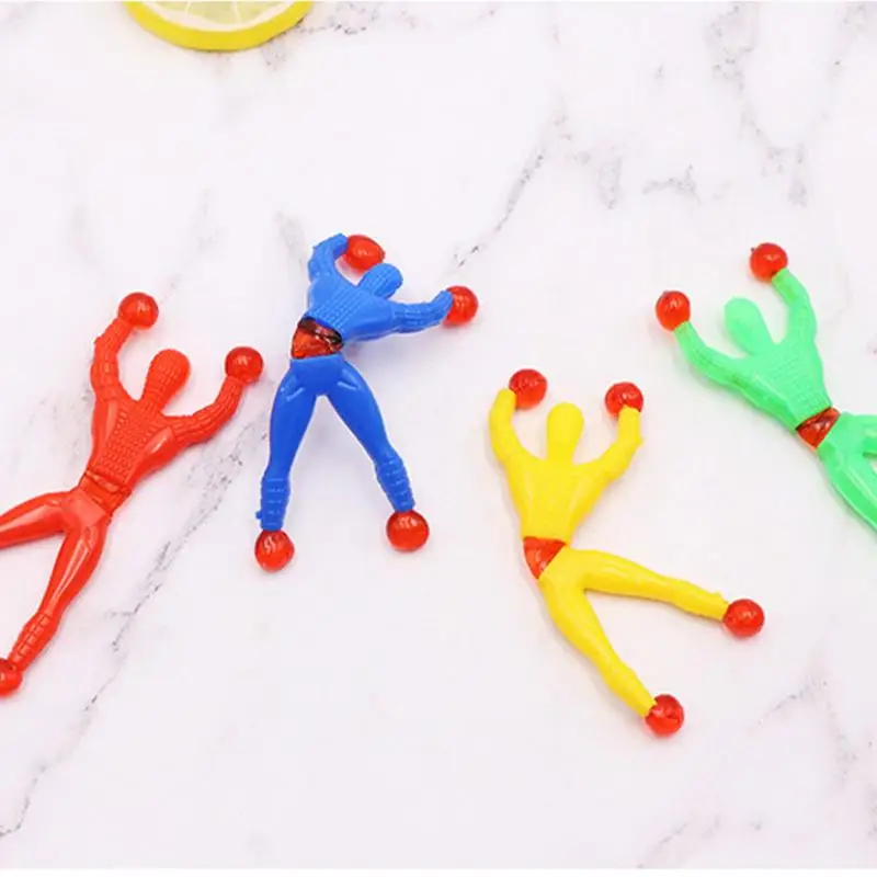 

Sticky Man Wall Crawler Window Crawler Spider Man Stretchy Flexible Crawler Multicolored Sticky Wall Rolling Man Gift For Kids