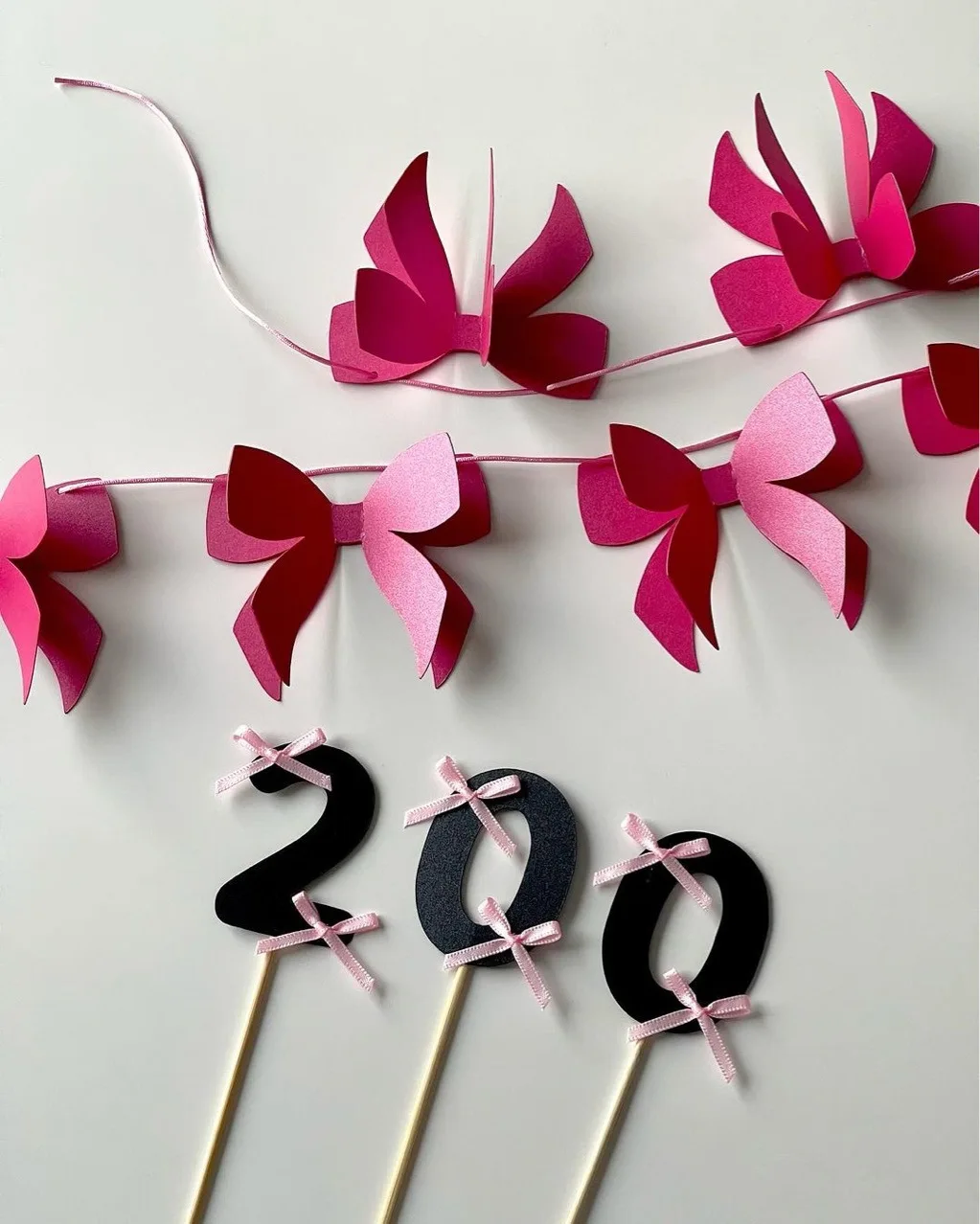 1 шт. Ins первый детский день рождения PEPA розовый бант флаг Свадебная вечеринка