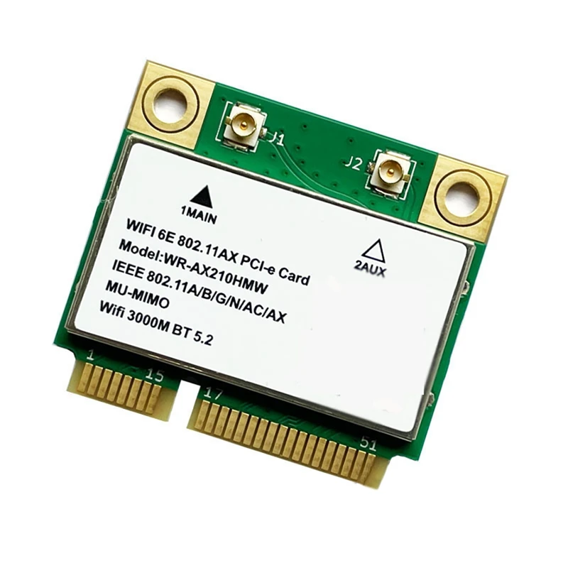 

Беспроводная сетевая карта AX210, 5374 м, Wi-Fi, 6E, 2,4G/5G, два диапазона, Bluetooth 5,2, мини PCIE, Wi-Fi адаптер, встроенная сетевая карта