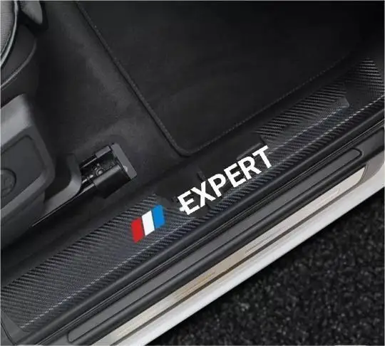 

A set of carbon fiber sill protection leather vinyl sticker for EXPERT car accessories