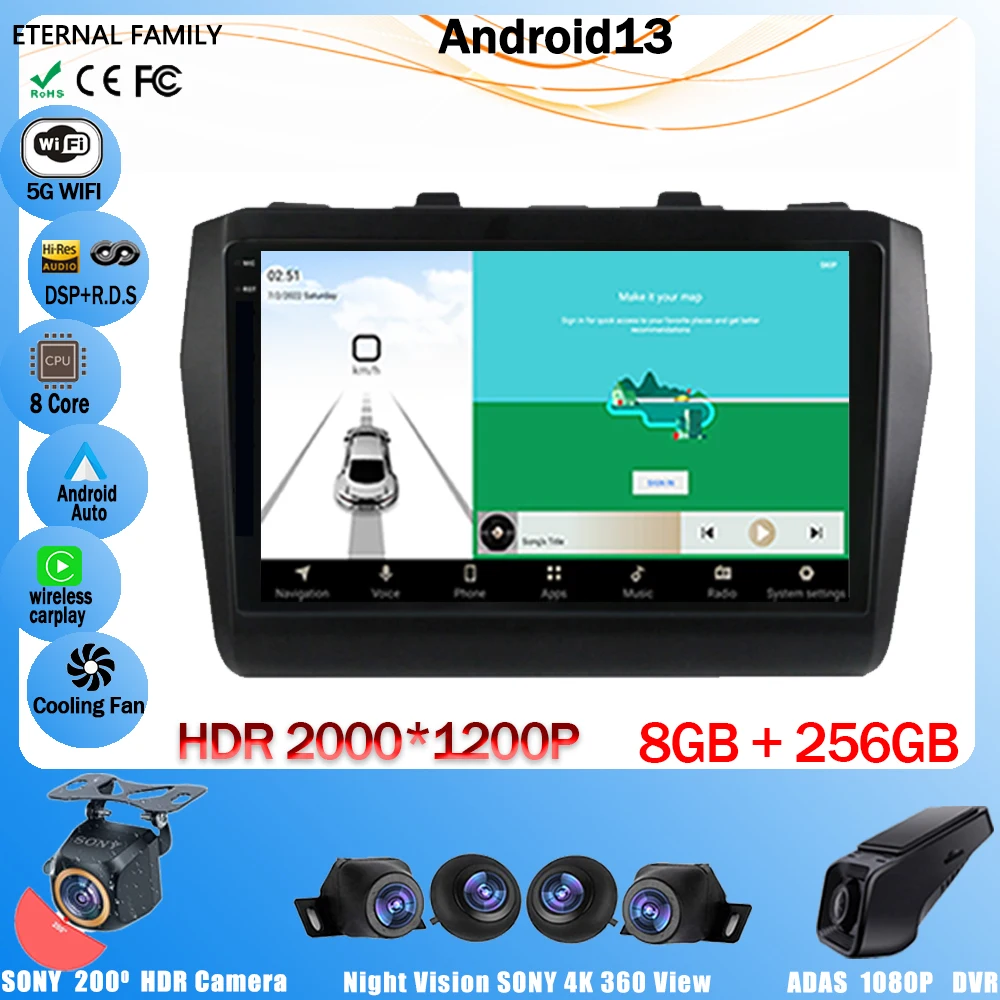 

Car Radio For Suzuki Swift 5 2016 - 2020 Android 13 Autoradio Multimedia Video Player Wireless CarPlay Navigation GPS 2Din DVD