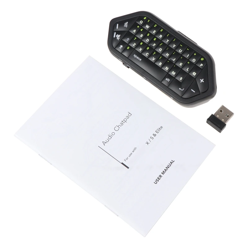 

TYX-586S Gaming Chatpad with Audio/Headset Port 2.4Ghz Mini Keyboard with USB Receiver for XB ONE/S