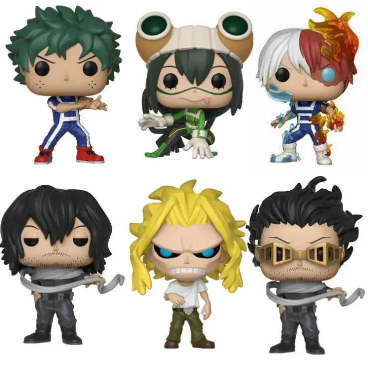 Anime My Hero Academia Character Deku & Katsuki & All Might & TODOROKI Tsuyu  Cute Vinyl Figure Collection Model Toys