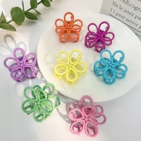 candy color flower shape metal hair clip for ladies girls lovely hair claw clips hair decorations hair accessories for women