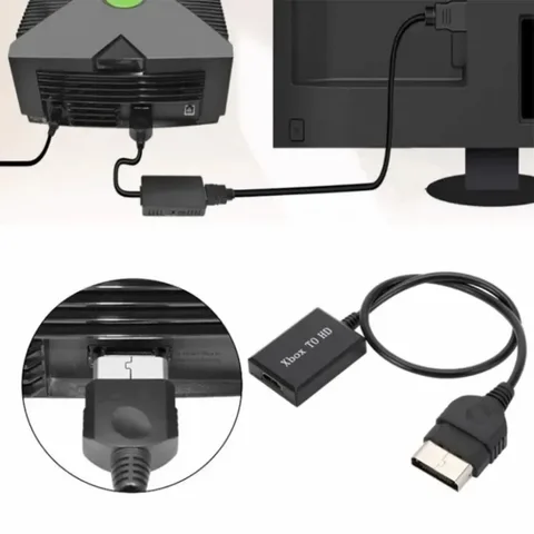 BGGQGG Конвертер, совместимый с Xbox в HDMI, видеоадаптер, поддержка HD 1080P/720P с USB-кабелем питания для моделей оригинальной консоли