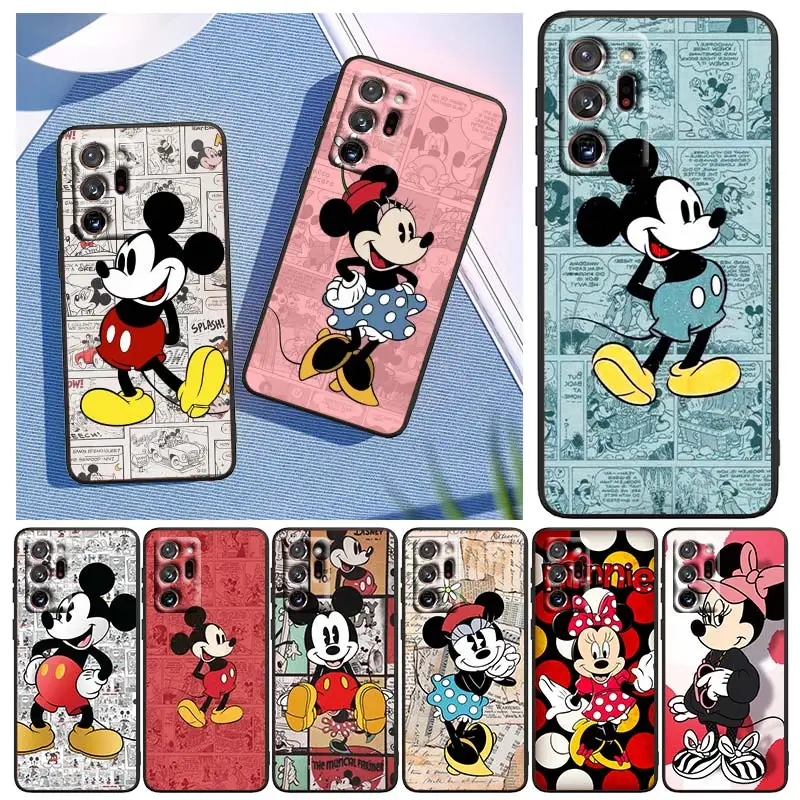 

Mickey Minnie Mouse Art For Samsung Note 20 10 9 Ultra Lite Plus F23 M52 M21 A73 A70 A20 A10 A8 A03 j7 j6 Black Phone Case