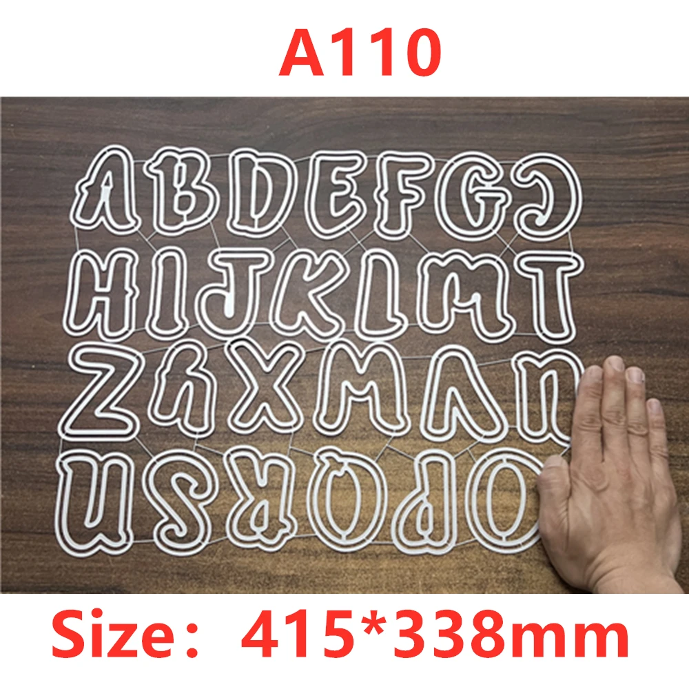 

A110 Big 26PCS Letters Alphabet Metal Cutting Dies Stencil Scrapbooking Diy Album Stamp Paper Card Embossing Decor Craft Mould