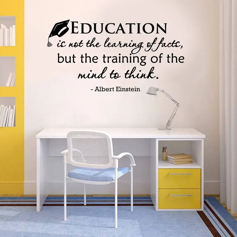 Развивающие цитаты виниловые наклейки на стену Эйнштейн вдохновляющие школьные