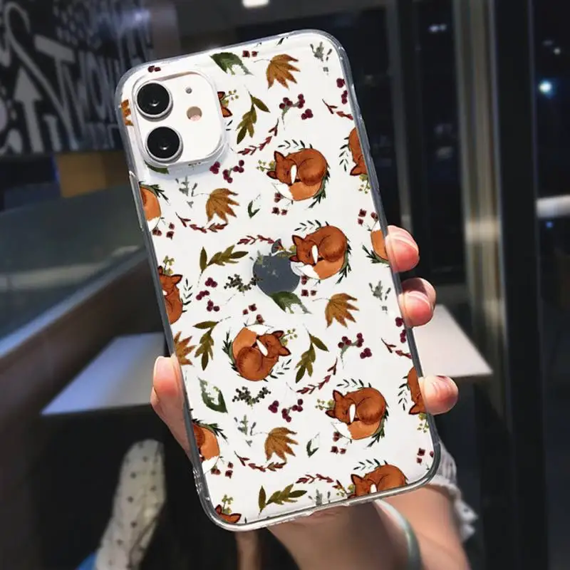 Милый милый чехол для телефона с забавными лисами в стиле аниме iPhone 13 13pro 12 11 Pro Max