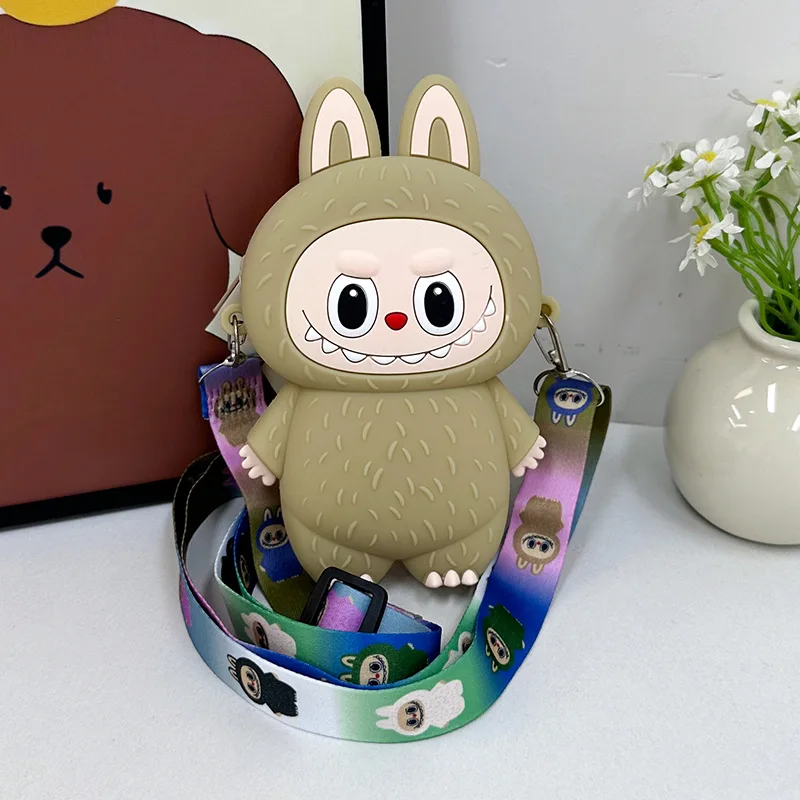 Labubu силиконовая сумка с героями мультфильмов кошелек для монет детские прогулки