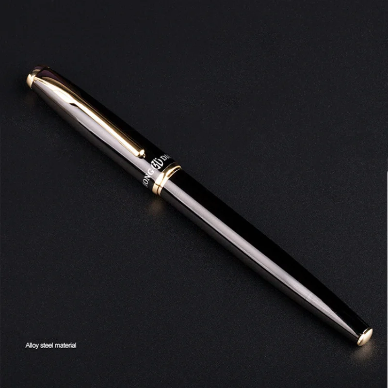 

Hongdian HD519m Fountain Pen Black Metal Nib EF 0.4mm Gold Clip Writing Ink Pen For Business Office School Supplie Stationery