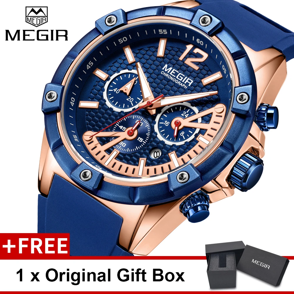 

MEGIR Watch for Men Luxury Original Waterproof Fashion Quartz Elegant Business Sports Men's Clothing Wristwatch Clock Men Gift