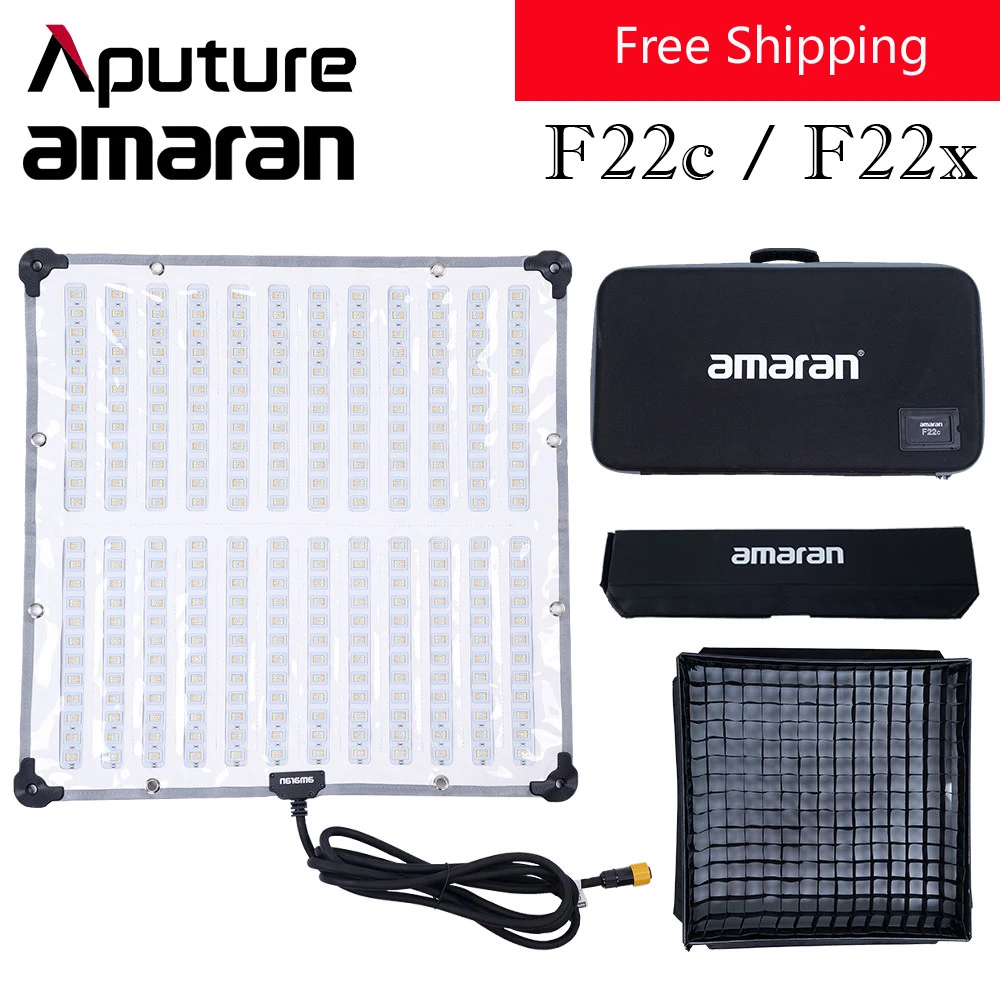 

Aputure Amaran F22X F22C F21C F21X RGBWW Full Color Flexible LED Video Light 2500-7500K Studio Lamp with Grid Softbox