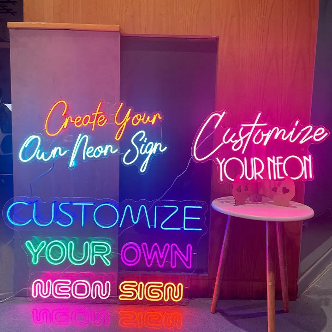 Custom Neon Sign Wedding Large Letters Name Personalised Customized Led Néon Light Business Logo Backdrop Decor Room Night Lamp