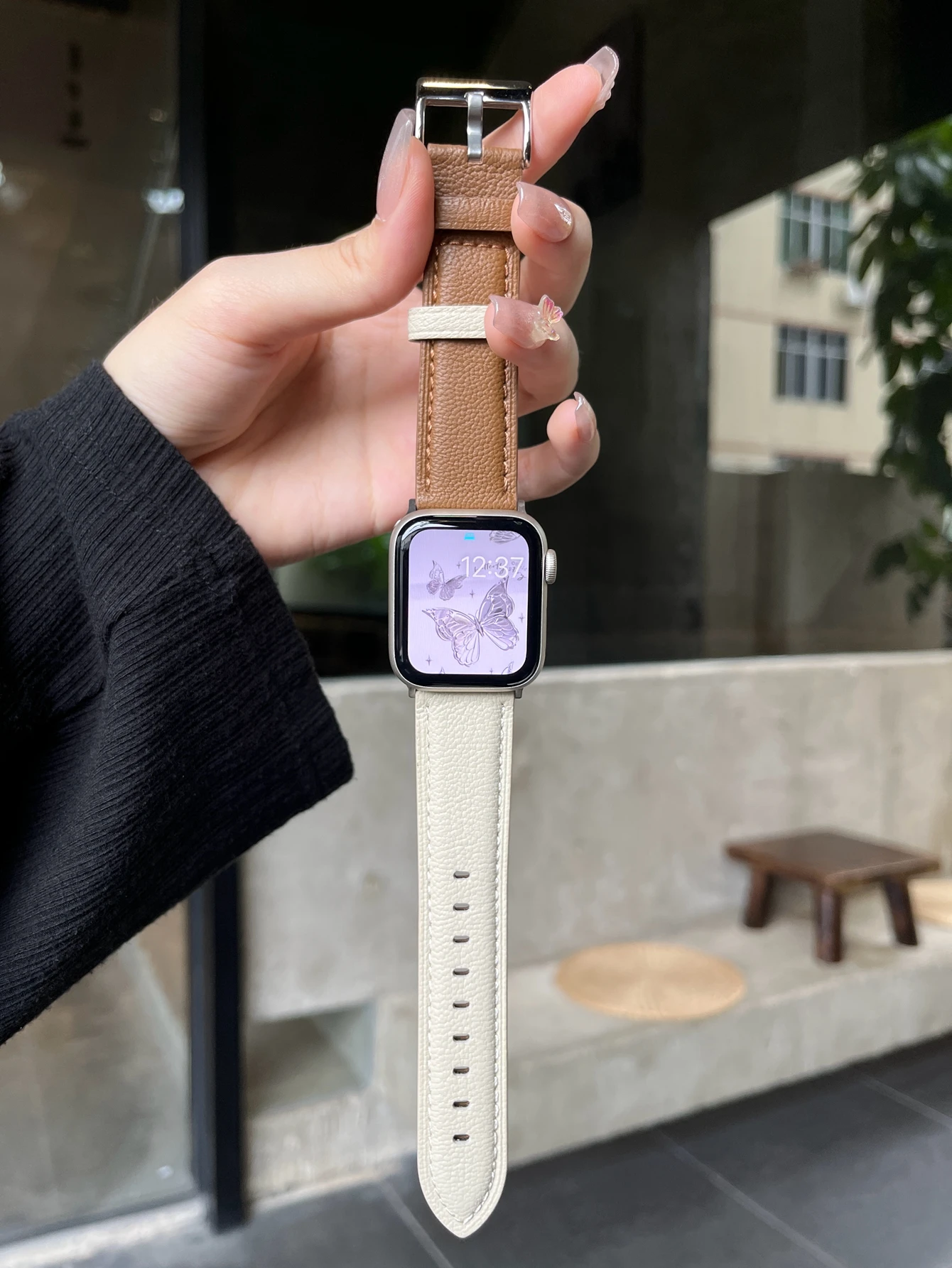 Кожаная петля для Apple Watch женский ремешок Series Ultra 10/9/8/7/6 5 38 мм 40 41 42 44 45 46