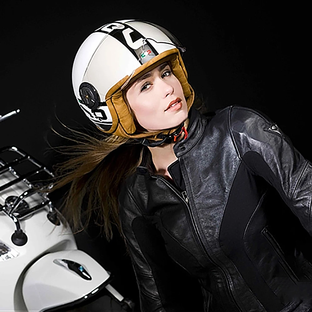 BEON Vintage Motorcycle Helmet Casco Capacete Men Women Scooter Motorbike Helmet Capacete De Moto 3/4 Open Face Helmet enlarge