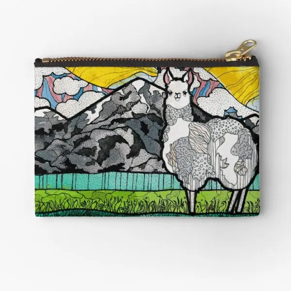 

Llama And Andes Zipper Pouches Panties Pure Women Pocket Key Wallet Underwear Money Coin Small Packaging Bag Storage Cosmetic