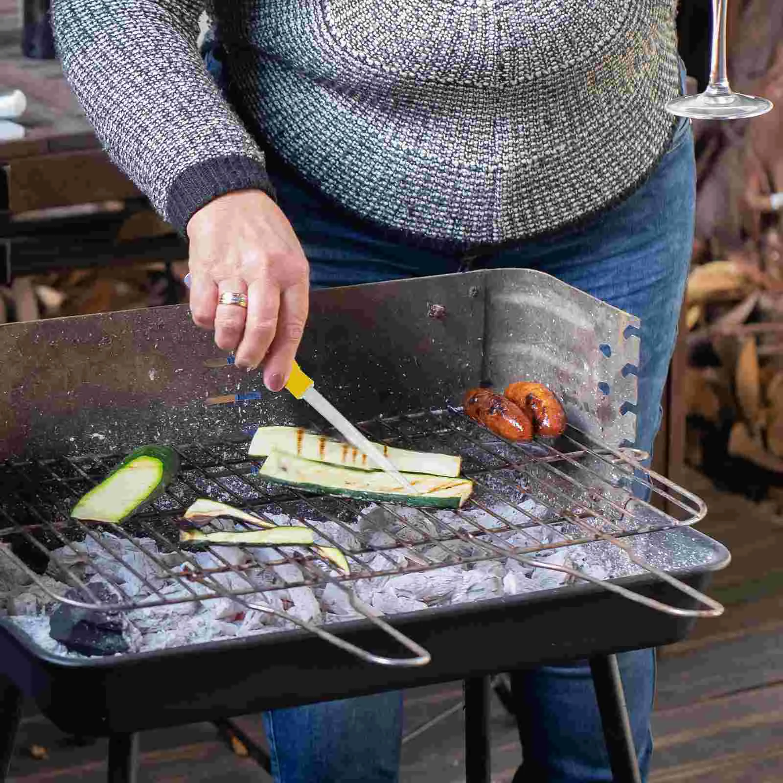 Смазка для барбекю основа соуса инструмент инъекций мясо еда маринованная