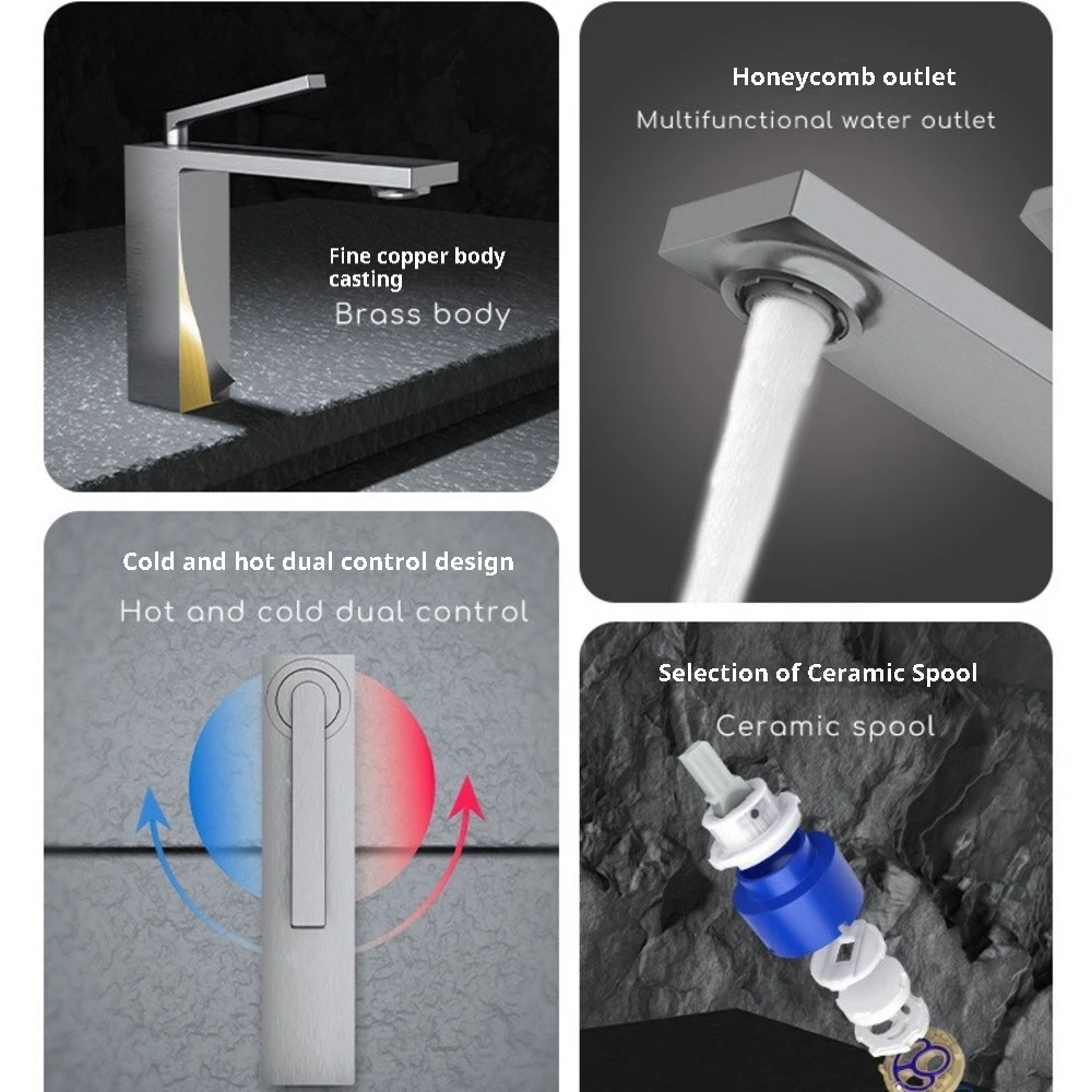 Полностью медная раковина смеситель двойного назначения для горячей и холодной