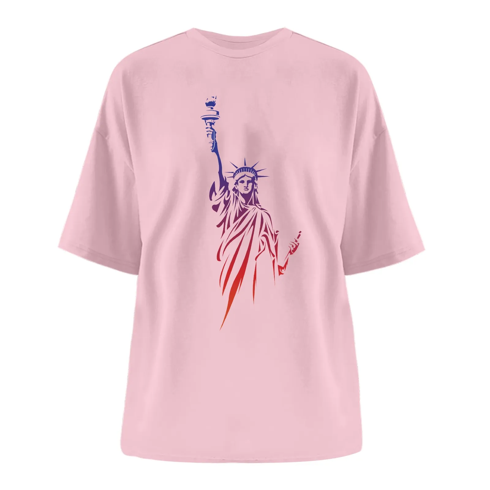 

Блузка женская с круглым вырезом и длинным рукавом, свободного покроя