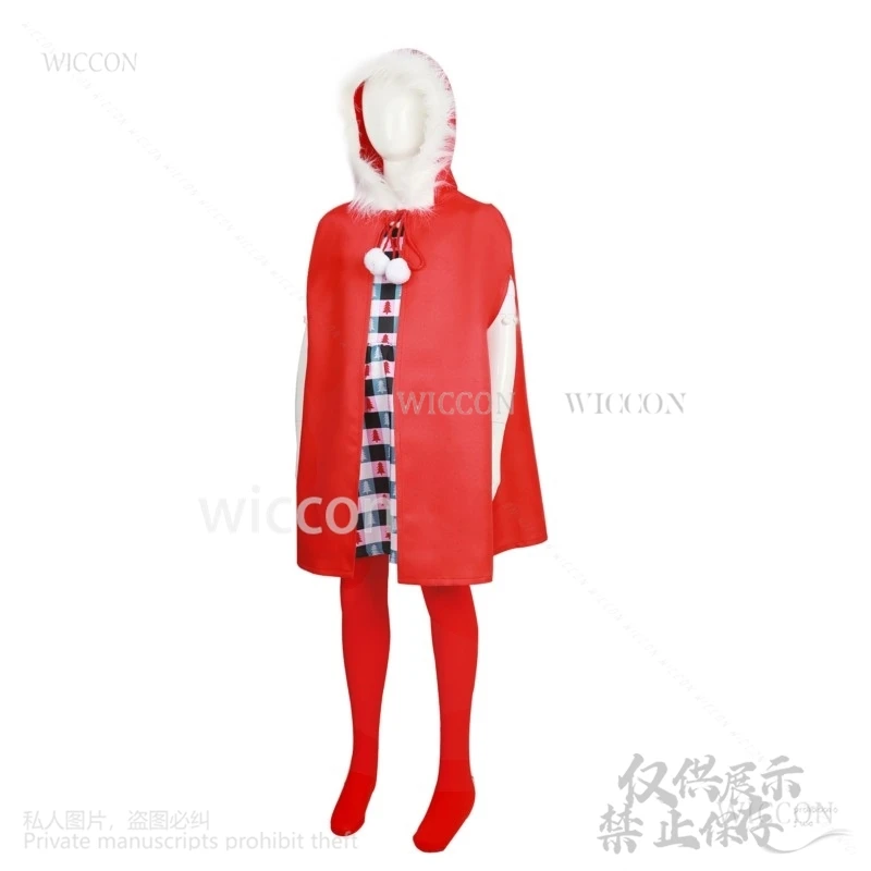 Новый аниме Рождественский косплей Синди Лу костюм красный плащ милое платье