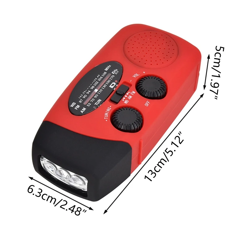 

587D портативное радио AM/FM NOAA, ручное радио на солнечной батарее с ярким фонариком, аварийной сигнализацией