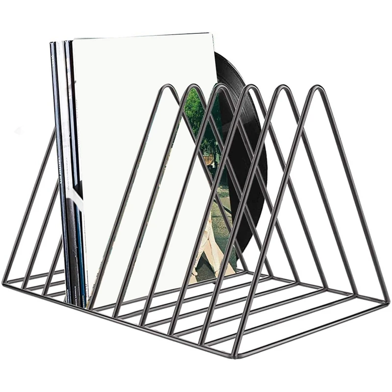 

3X Vinyl Record CD Magazine Storage Rack Album Display Rack Multifunctional Vertical Creative European Art Collection