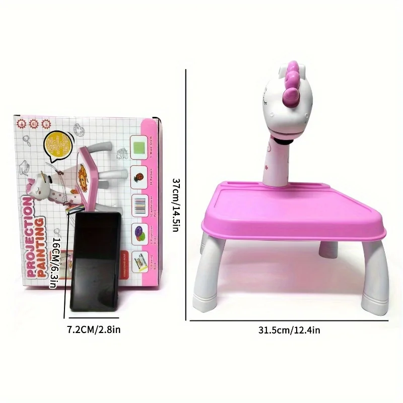 Магический Проекционный стол с единорогом-стираемая доска для рисования