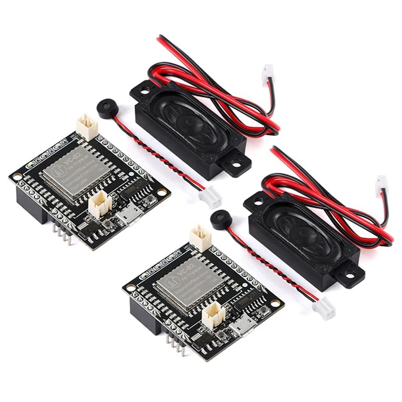 2 шт. VC-02-Kit AI интеллектуальная плата для разработки голоса с чистым автономным