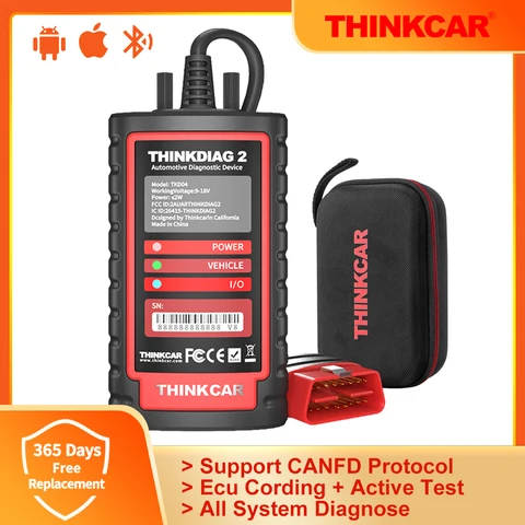 THINKCAR Thinkdiag 2 все автомобили полная система OBD2 сканер Автомобильные диагностические инструменты CANFD протокальный 1 ГОД бесплатное активное тестирование кодирование ЭБУ