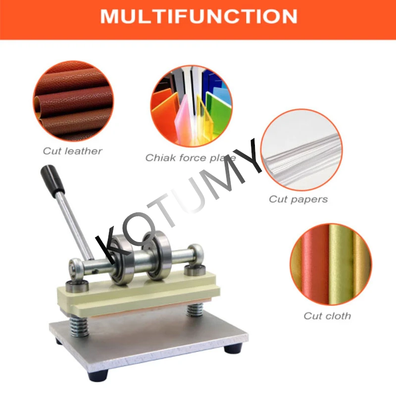 Ручной штамповочный пресс с двойным колесом ручная машина для резки кожи резак