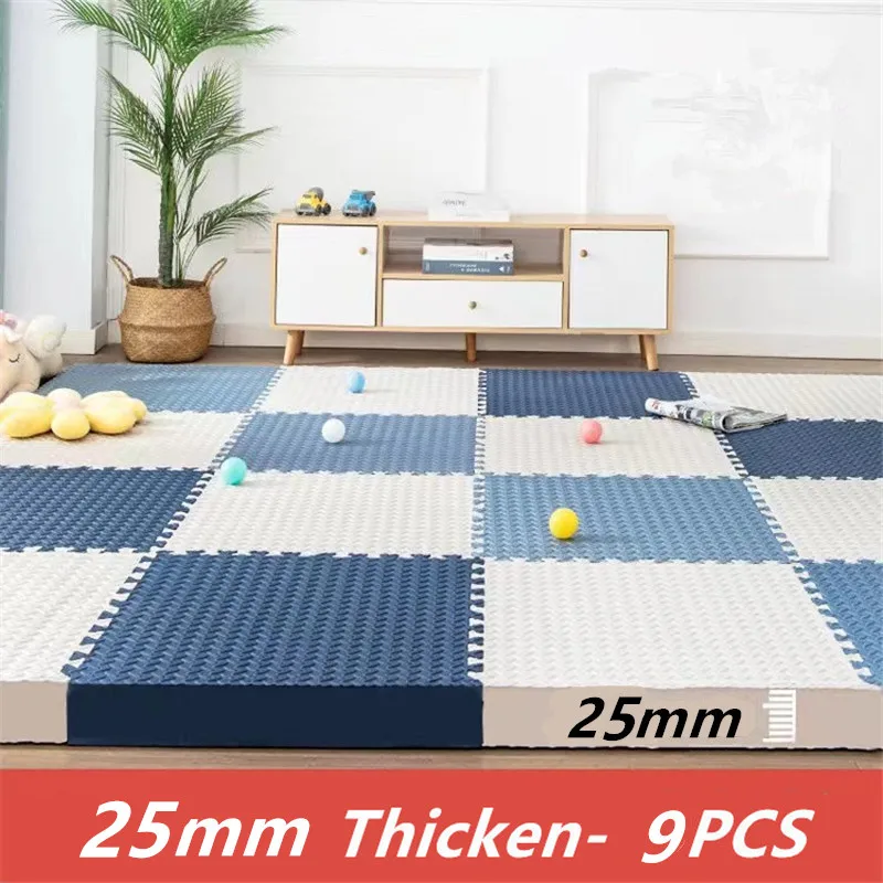 Playmat Floor Noise Mat Thick 25mm Baby Activity Gym Baby Mat 30x30cm Play Mat 8PC Baby Play Mats Baby Game Mat Puzzle Noise Mat