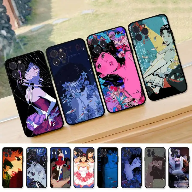 

Perfect Blue Phone Case for iPhone 13 12 Mini 11 14 Pro Max Xs X Xr 7 8 Plus 6 6s Se 2022 silicone Cover