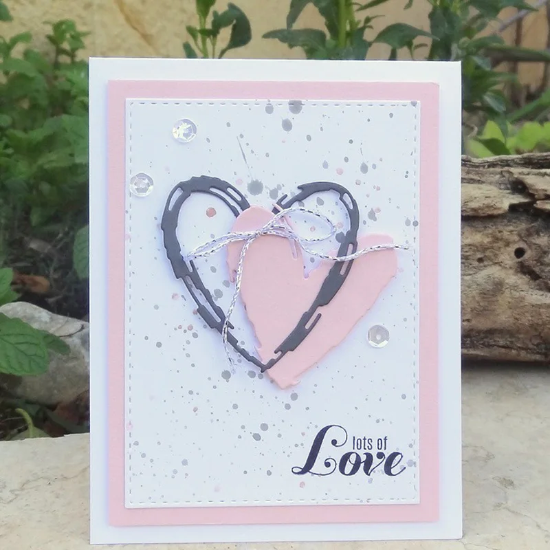 

Милая рамка в форме сердца, металлические Вырубные штампы, вырубной трафарет для «сделай сам», скрапбукинг, фотоальбом, тиснение, бумага, ис...